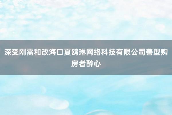 深受刚需和改海口夏鸥琳网络科技有限公司善型购房者醉心